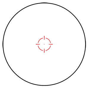 RED CIRCLE DOT reticle view